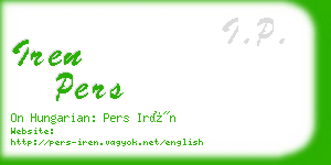 iren pers business card